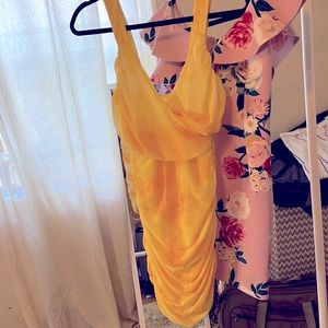 $15 DRESS SALE Yellow fitted dress 9A